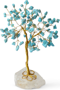 עץ אבני קריסטל טורקיז