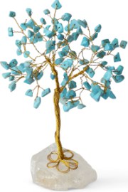 עץ אבני קריסטל טורקיז